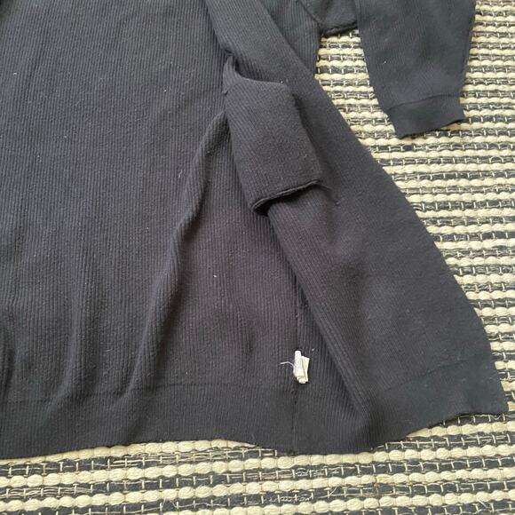 🌿Free People Womens Oversized Ribbed Chunky Black Button Cardigan Sweater M - Picture 7 of 12